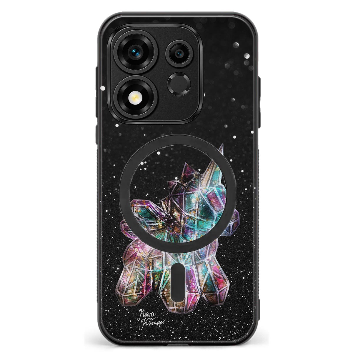 Honor 600 Smart unicorn suojakuoret - Valkoinen - Noora Kämppi