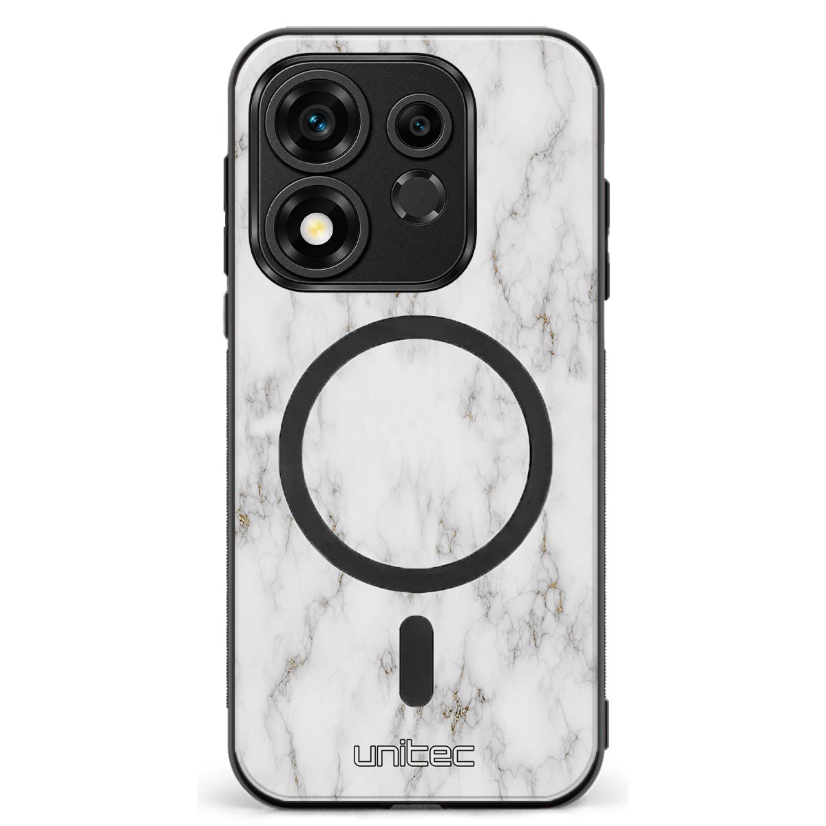 Honor 600 Smart marmori suojakuoret - White Marble