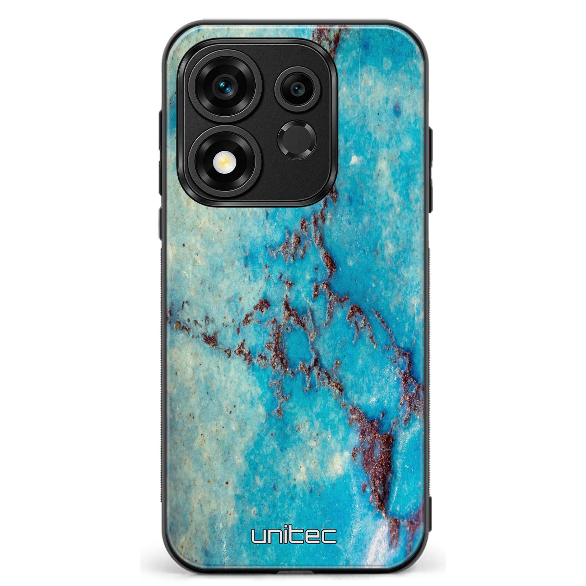 Honor 600 Smart marmori suojakuoret - Turquoise Marble