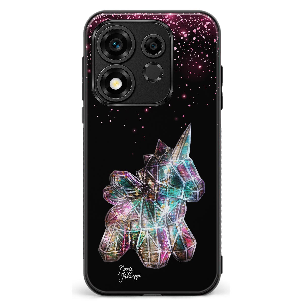 Honor 600 Smart unicorn suojakuoret - Pinkki - Noora Kämppi