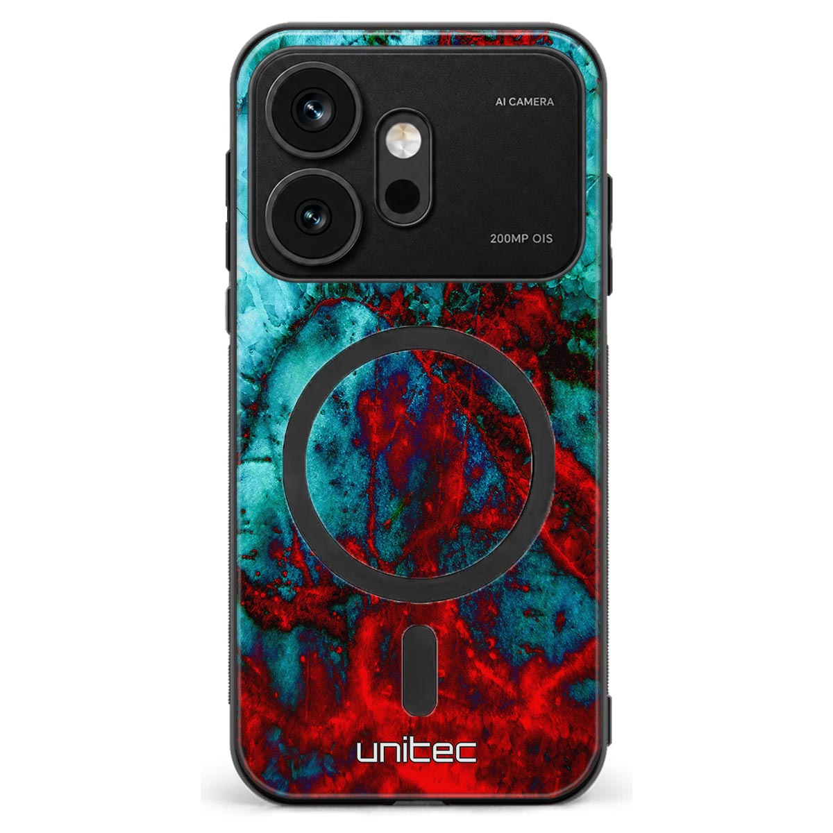 Honor 600 marmori suojakuoret - Blue Red Marble