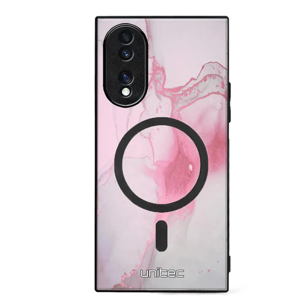Honor 70 marmori suojakuoret - Pink Pok Rie