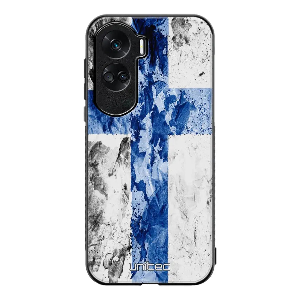 Honor 90 Lite suojakuoret - Painted Finnish Flag - Ei