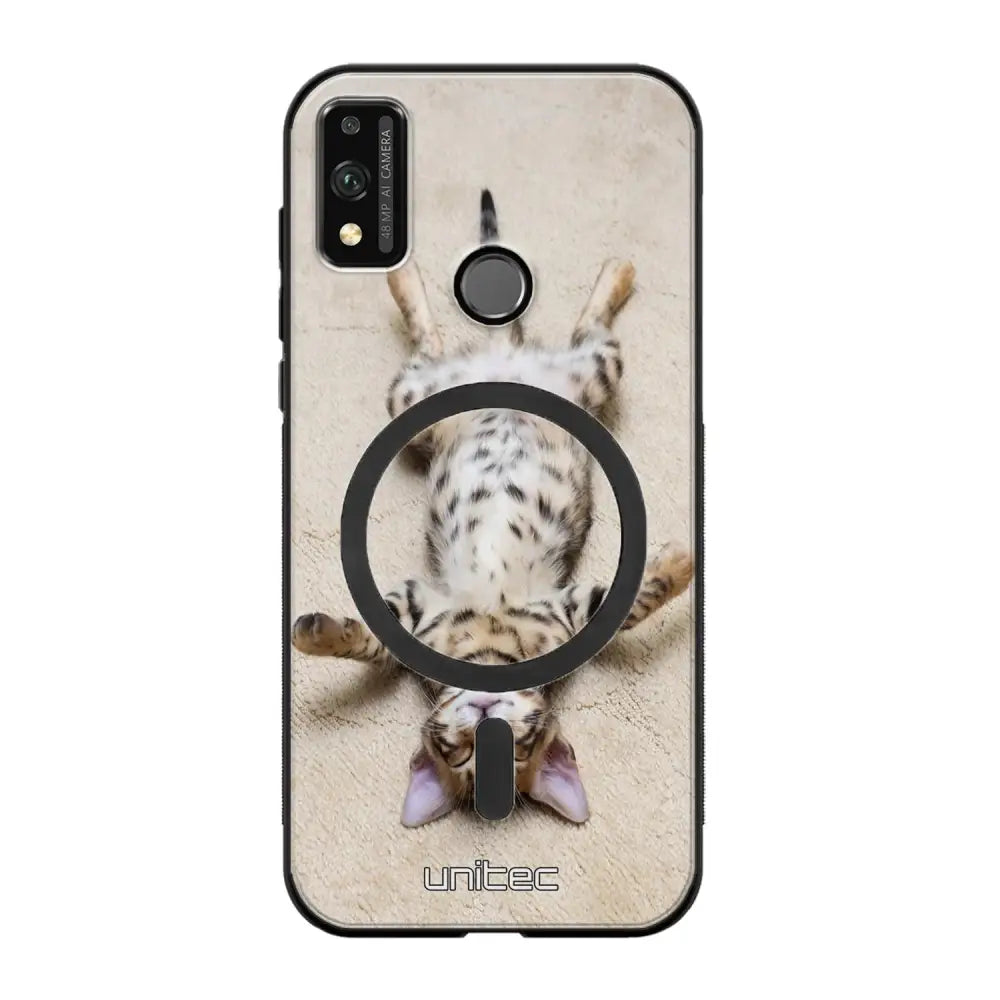 Honor 9X Lite kissa suojakuoret - Relaxing Cat