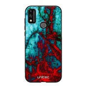Honor 9X Lite marmori suojakuoret - Blue Red Marble - Ei