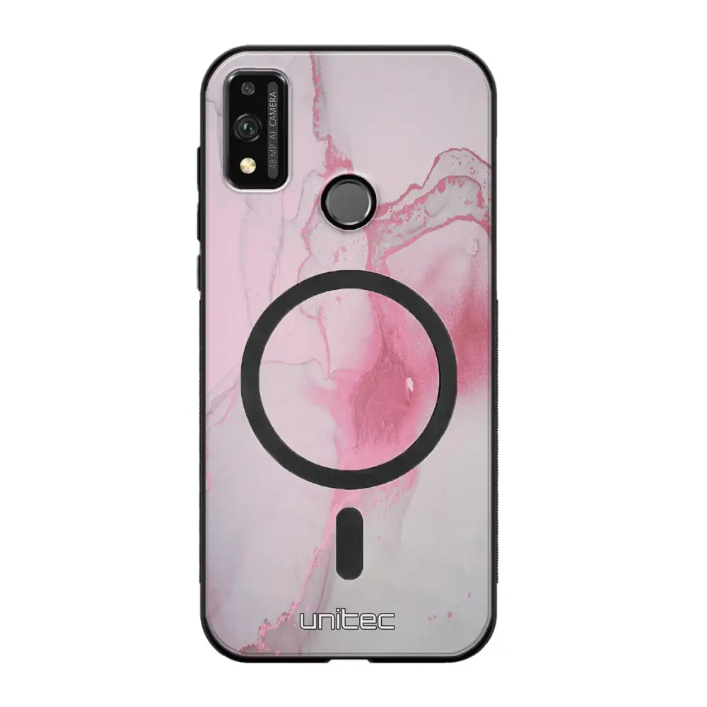 Honor 9X Lite marmori suojakuoret - Pink Pok Rie