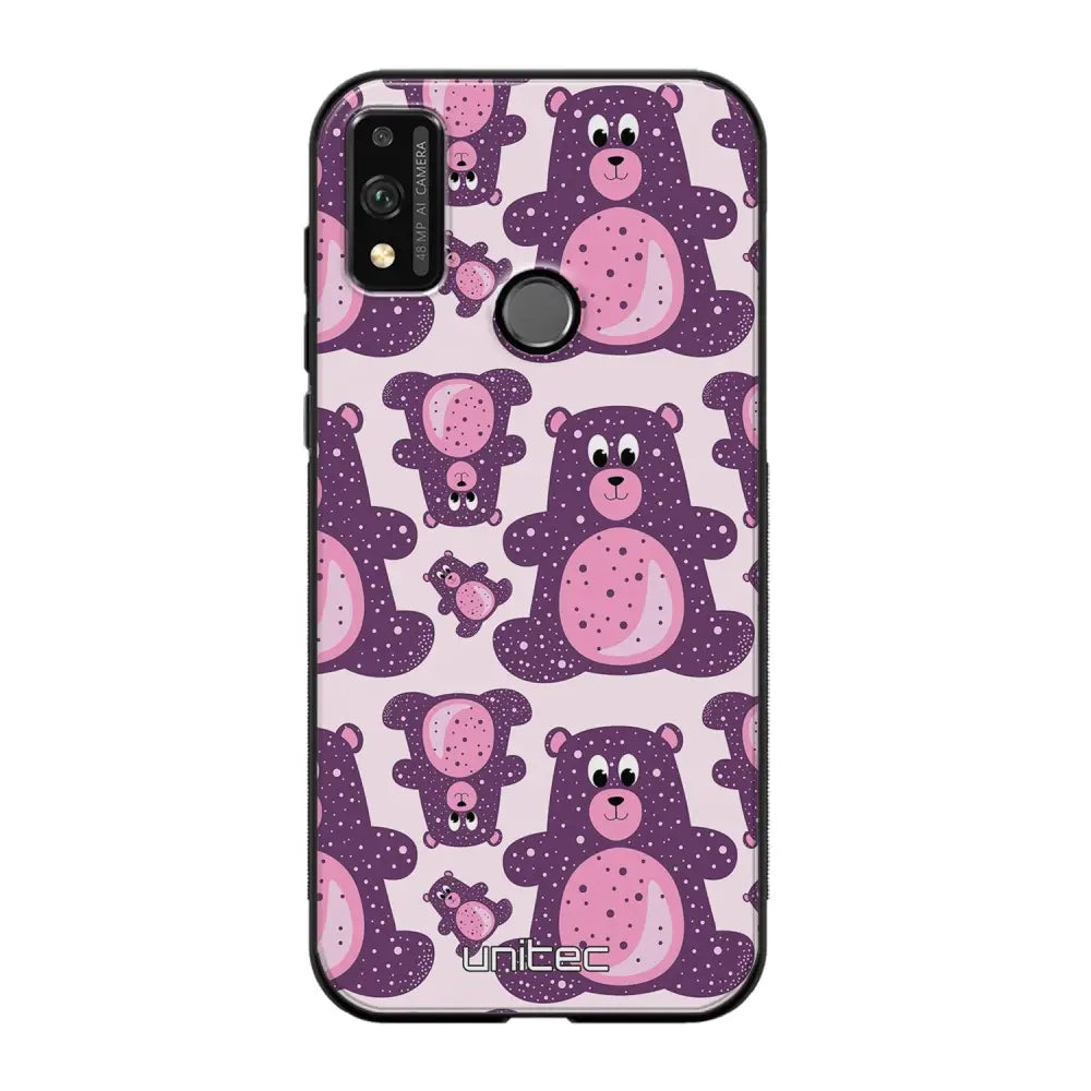 Honor 9X Lite suojakuoret - Purple Teddy Bear - Ei