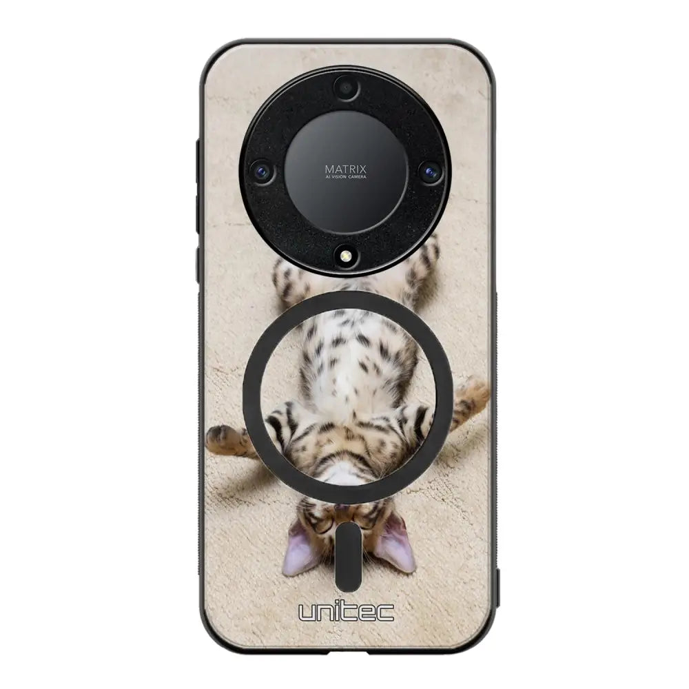 Honor Magic 5 Lite kissa suojakuoret - Relaxing Cat