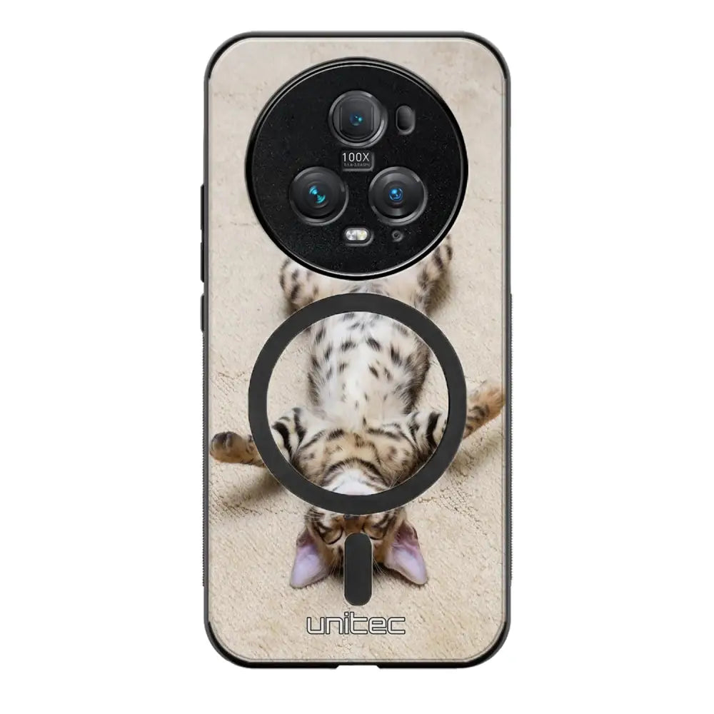 Honor Magic 5 Pro kissa suojakuoret - Relaxing Cat