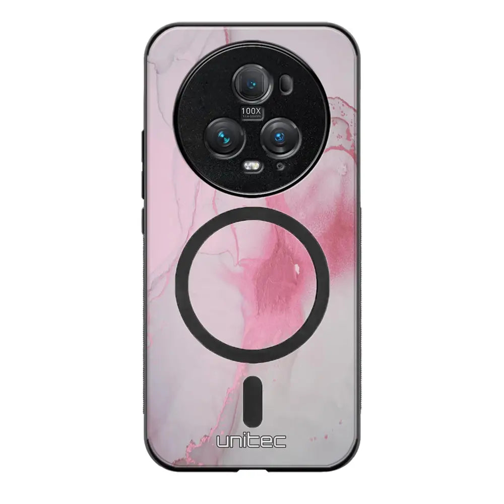 Honor Magic 5 Pro marmori suojakuoret - Pink Pok Rie