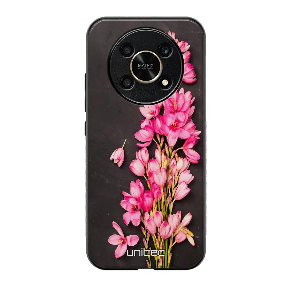 Honor Magic 6 Lite kukka suojakuoret - Pink Flowers - Ei