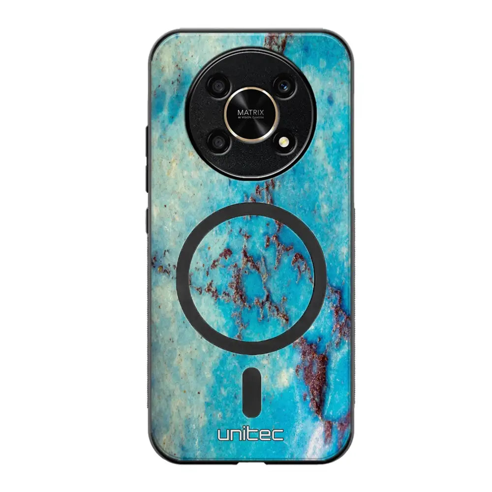 Honor Magic 6 Lite marmori suojakuoret - Turquoise Marble
