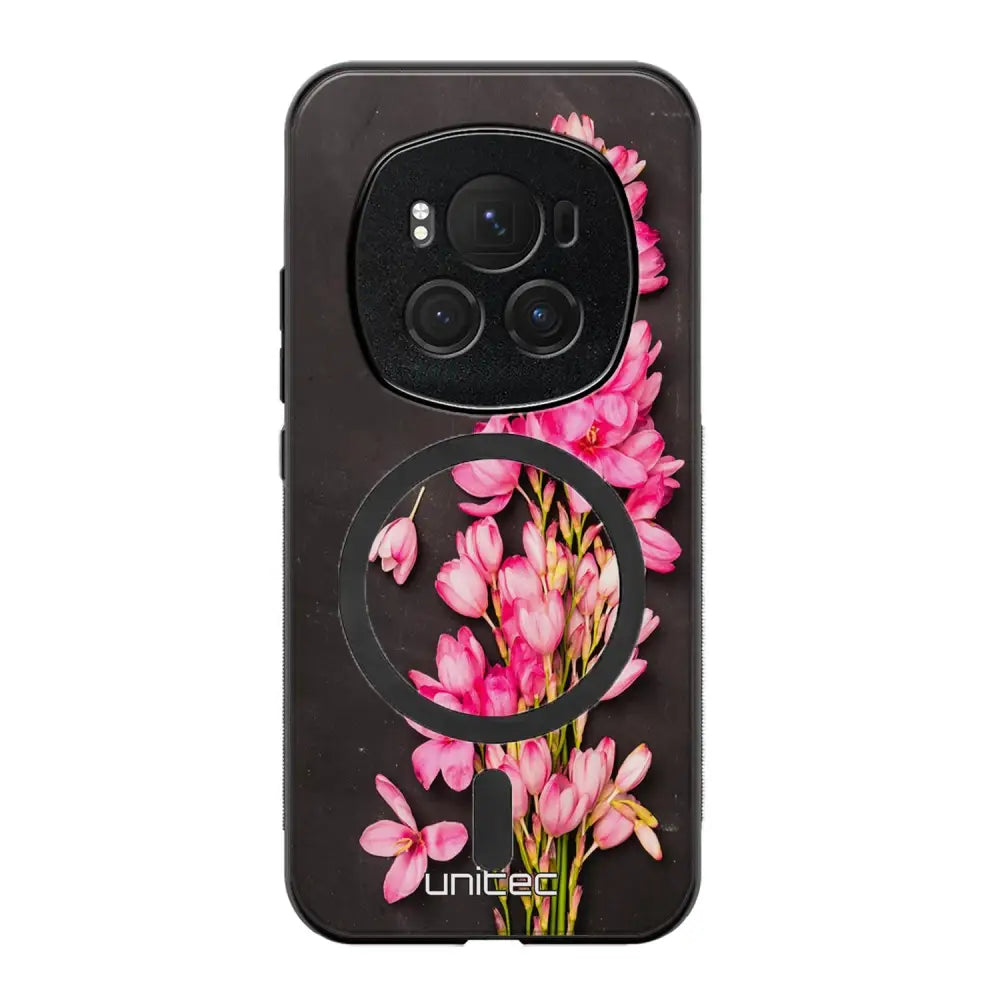 Honor Magic 6 Pro kukka suojakuoret - Pink Flowers
