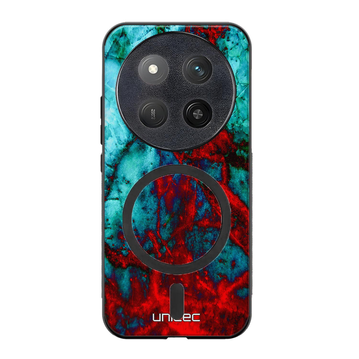 Honor Magic 7 Lite marmori suojakuoret - Blue Red Marble