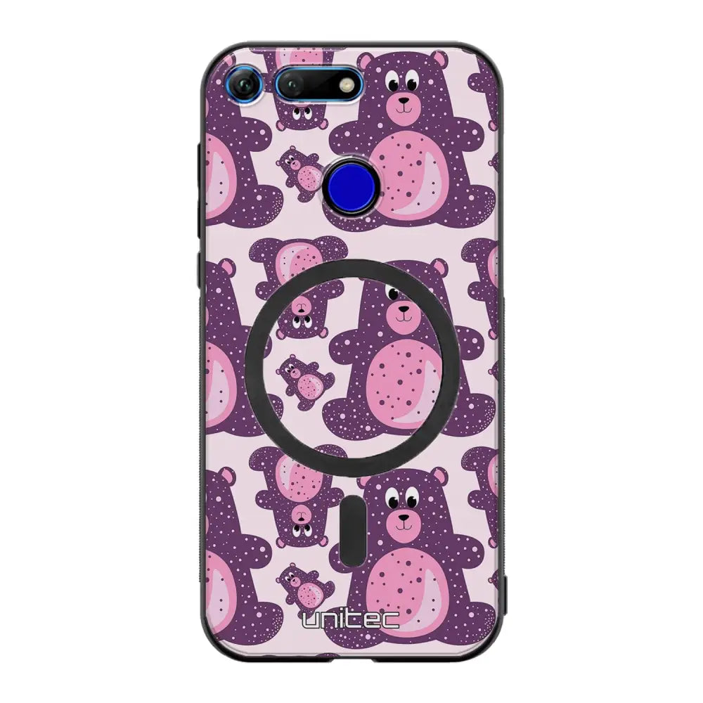 Honor View 20 suojakuoret - Purple Teddy Bear