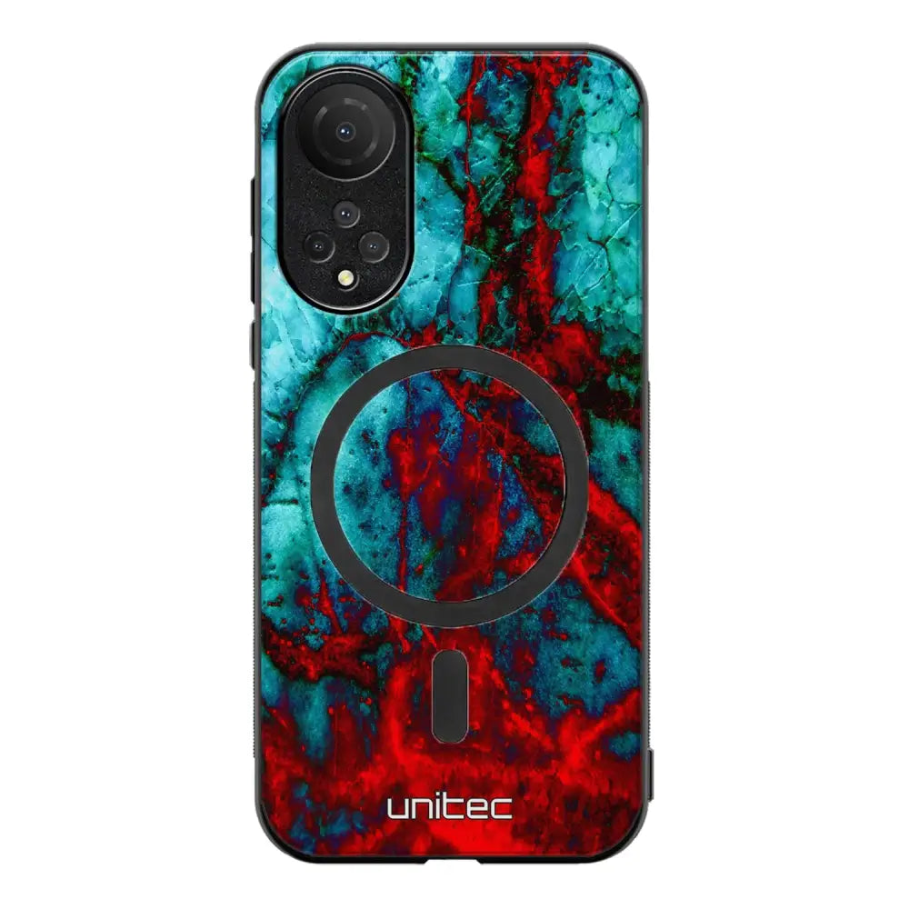 Honor X7 marmori suojakuoret - Blue Red Marble