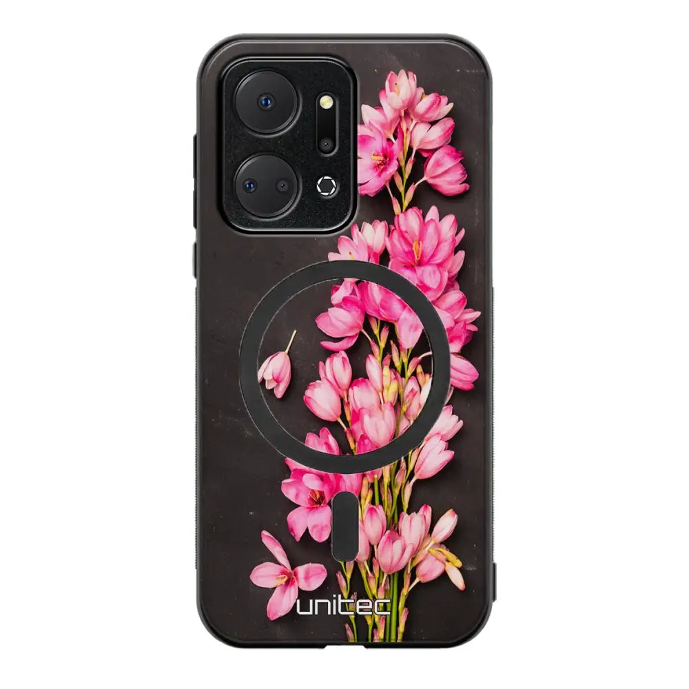 Honor X7a kukka suojakuoret - Pink Flowers