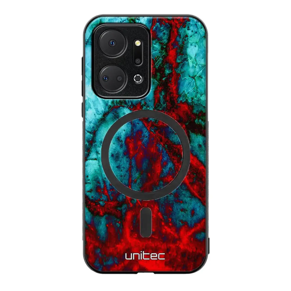 Honor X7a marmori suojakuoret - Blue Red Marble