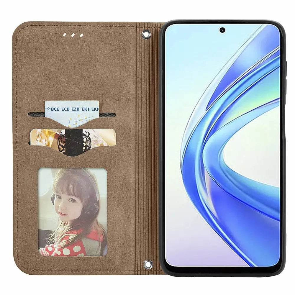 Honor X7b / 90 Smart 5G Unitec Lompakko Suojakotelo - Ruskea