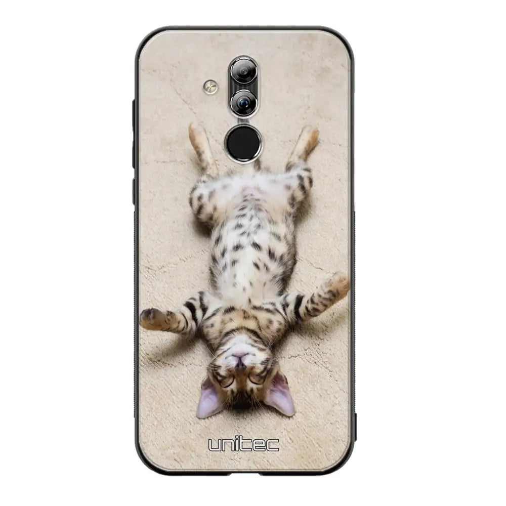 Huawei Mate 20 Lite kissa suojakuoret - Relaxing Cat - Ei