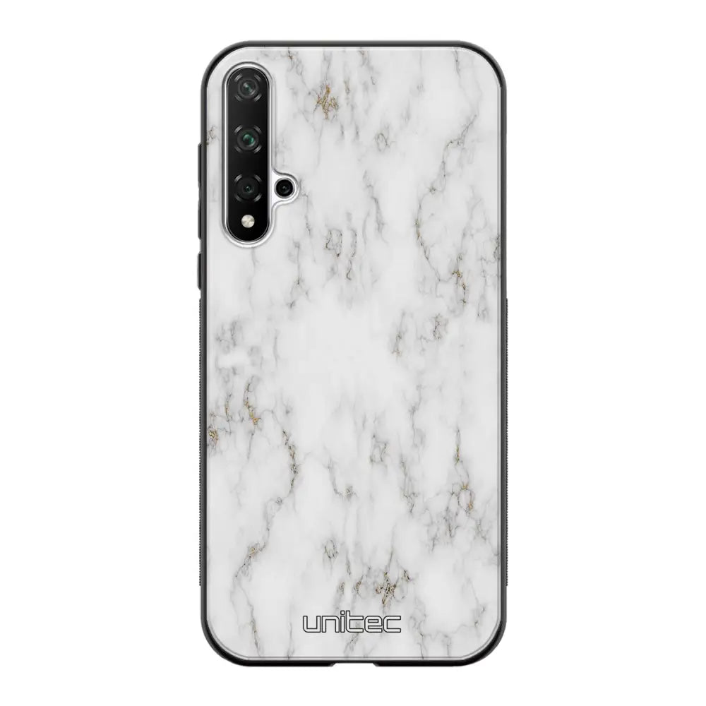 Huawei Nova 5T marmori suojakuoret - White Marble - Ei