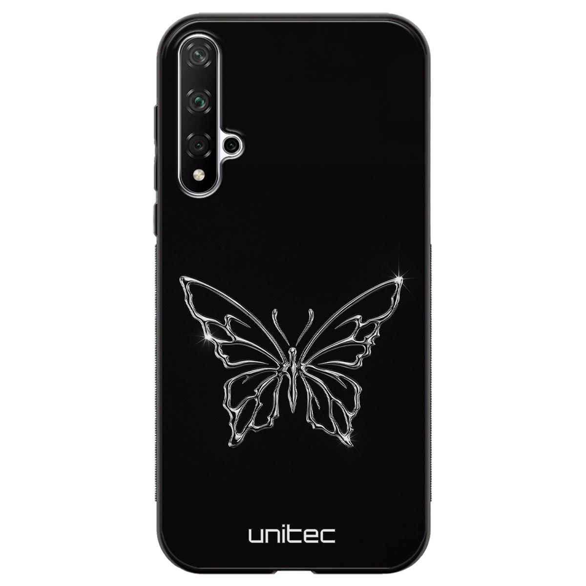 Huawei Nova 5T Suojakuoret Minimalistic – Shimmer Butterfly