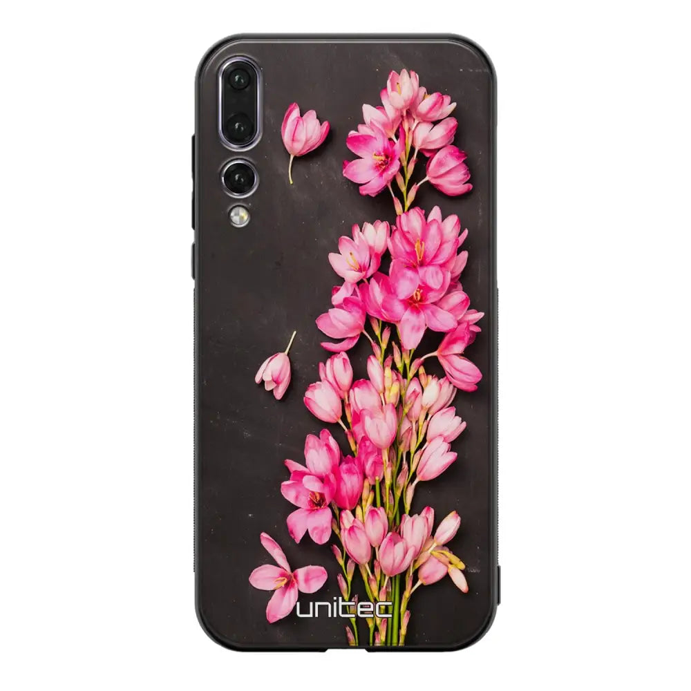 Huawei P20 Pro kukka suojakuoret - Pink Flowers - Ei