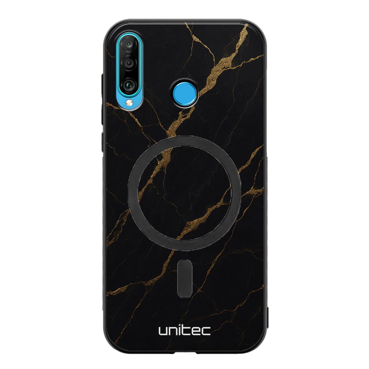 Huawei P30 Lite Suojakuoret Marmori – Midnight Gold