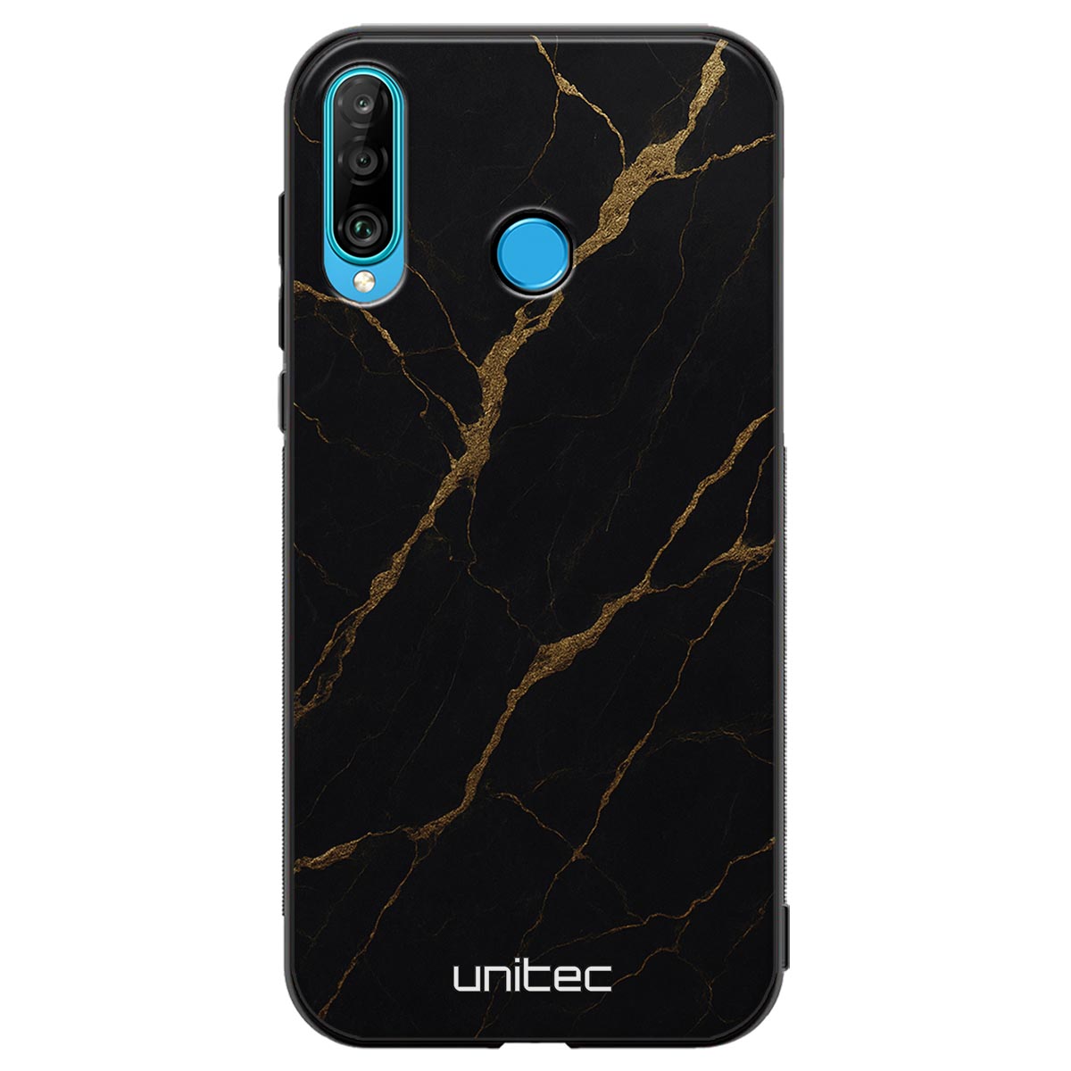 Huawei P30 Lite Suojakuoret Marmori – Midnight Gold