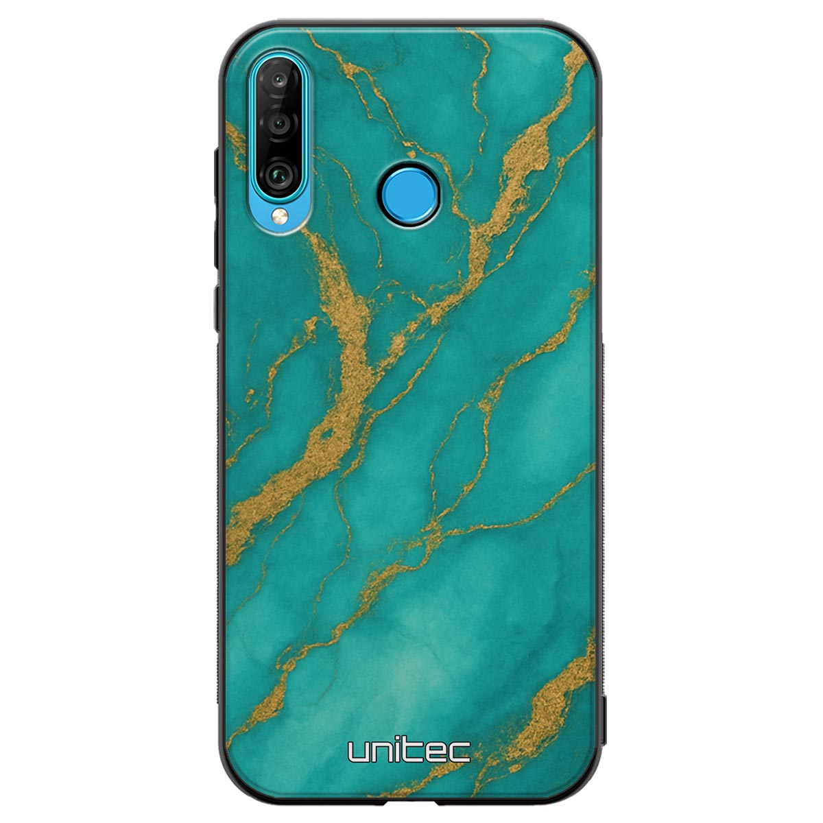 Huawei P30 Lite Suojakuoret Marmori – Turquoise Gold