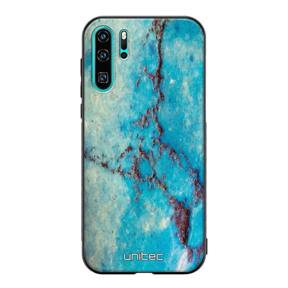 Huawei P30 Pro marmori suojakuoret - Turquoise Marble - Ei