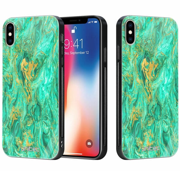 iPhone XS unitec suojakuori 2 Aqua Mint