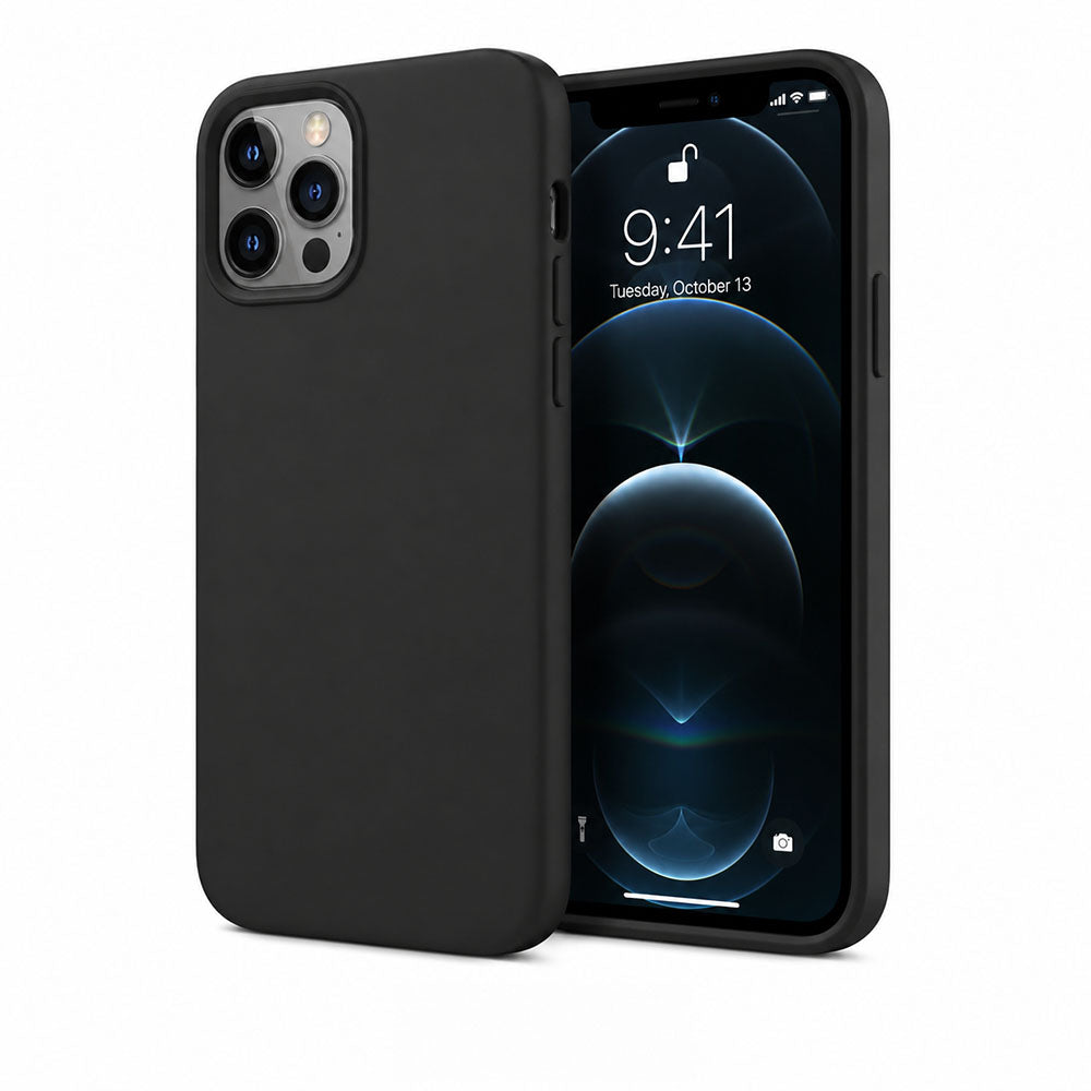 iPhone 12 Pro Silikonikuori Musta