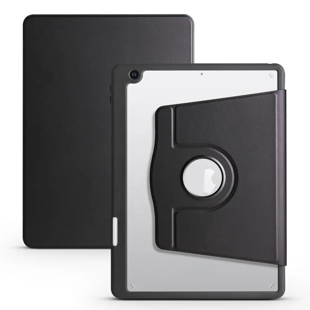 iPad 10.2 (2021/2020/2019) Pyörivä suojakotelo - Musta