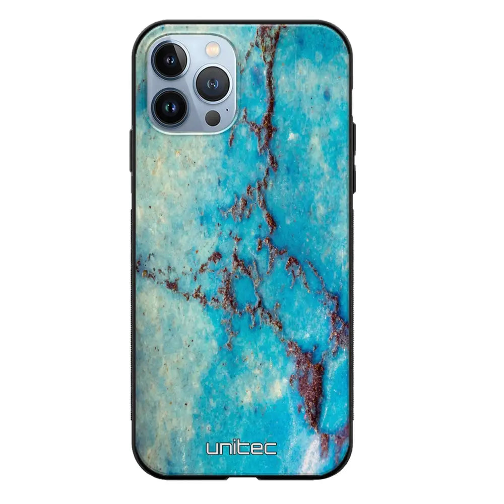 iPhone 11 Pro marmori suojakuoret - Turquoise Marble - Ei
