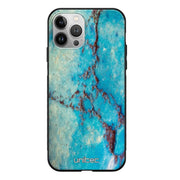 iPhone 11 Pro Max marmori suojakuoret - Turquoise Marble - Ei