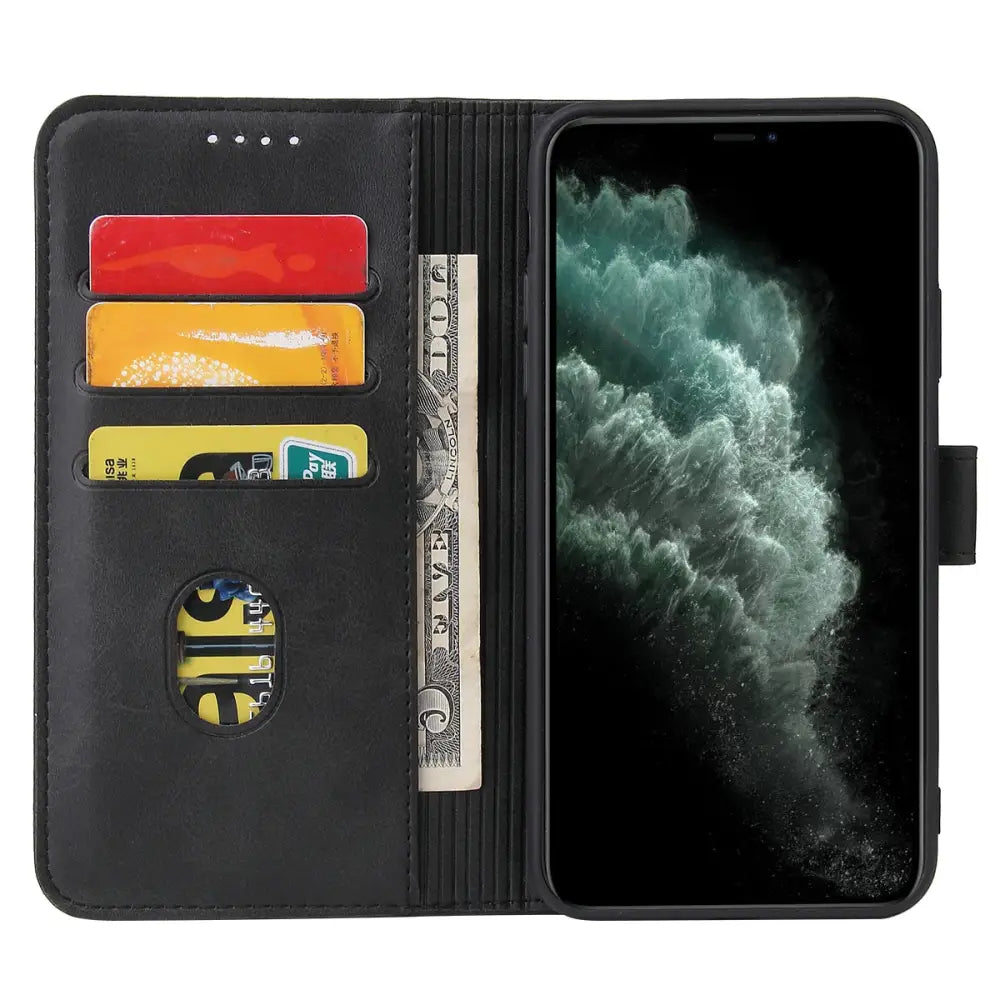 iPhone 11 / iPhone XR Lompakko suojakotelo - Musta