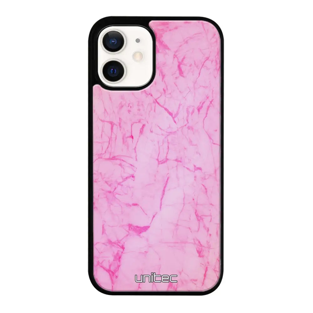 iPhone 12 marmori suojakuoret - Light Pink Marble - Ei