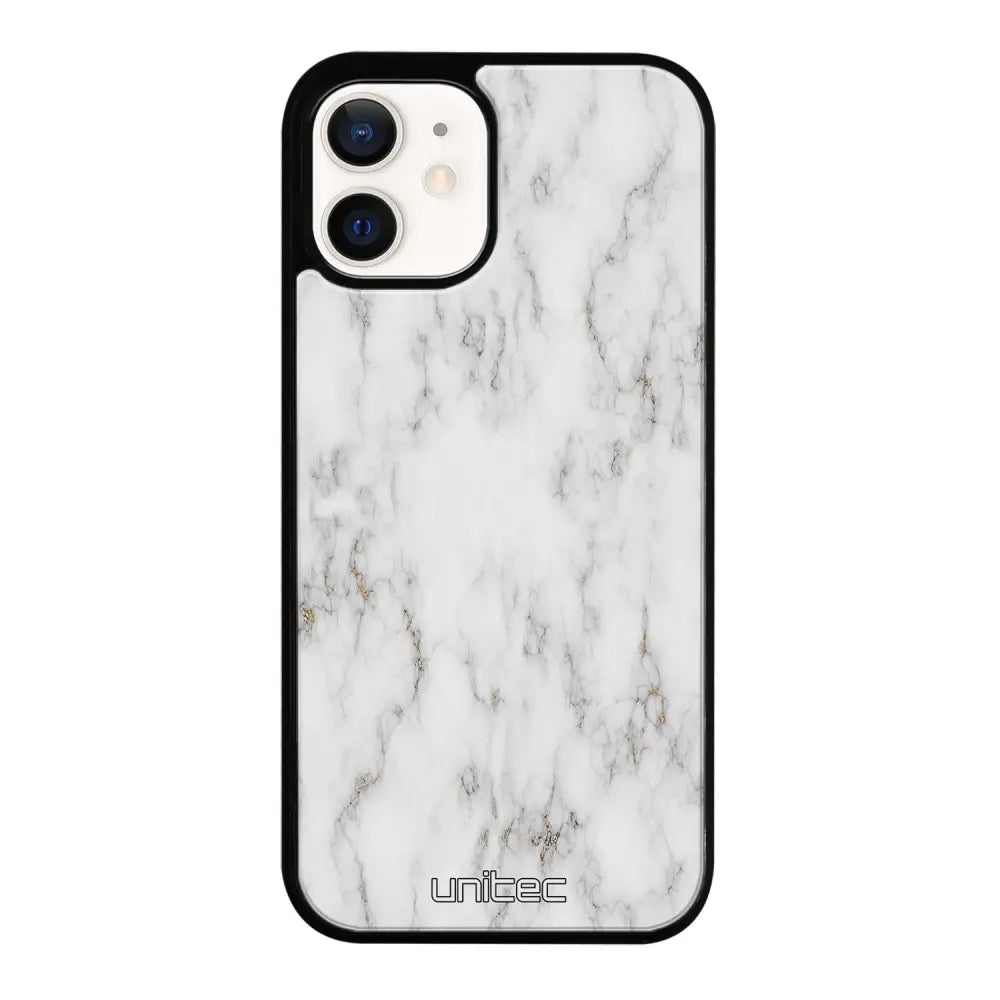 iPhone 12 Mini marmori suojakuoret - White Marble - Ei