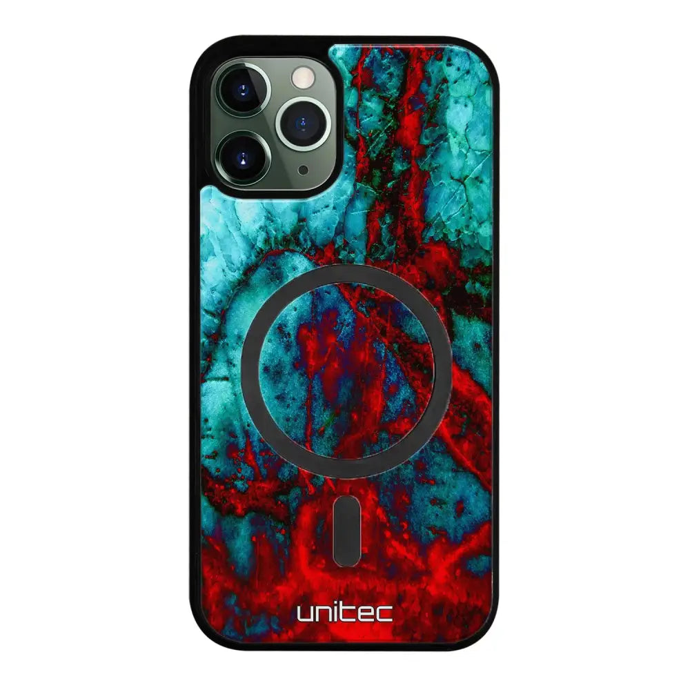 iPhone 12 Pro marmori suojakuoret - Blue Red Marble
