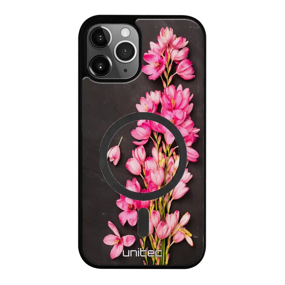 iPhone 12 Pro Max kukka suojakuoret - Pink Flowers