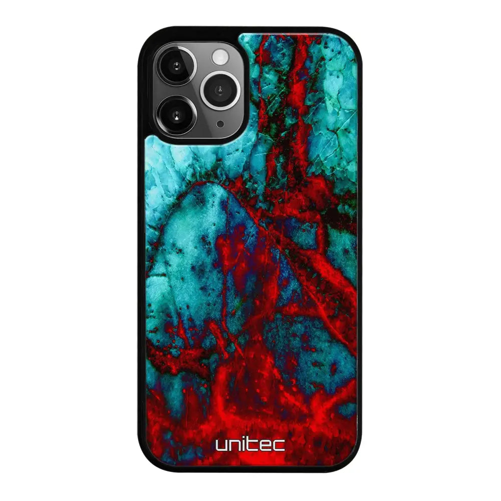 iPhone 12 Pro Max marmori suojakuoret - Blue Red Marble - Ei