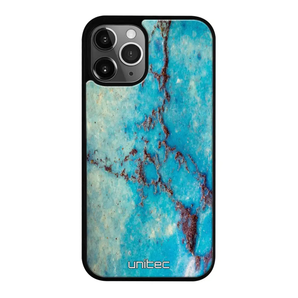 iPhone 12 Pro Max marmori suojakuoret - Turquoise Marble - Ei