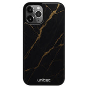 iPhone 12 Pro Max Suojakuoret Marmori – Midnight Gold