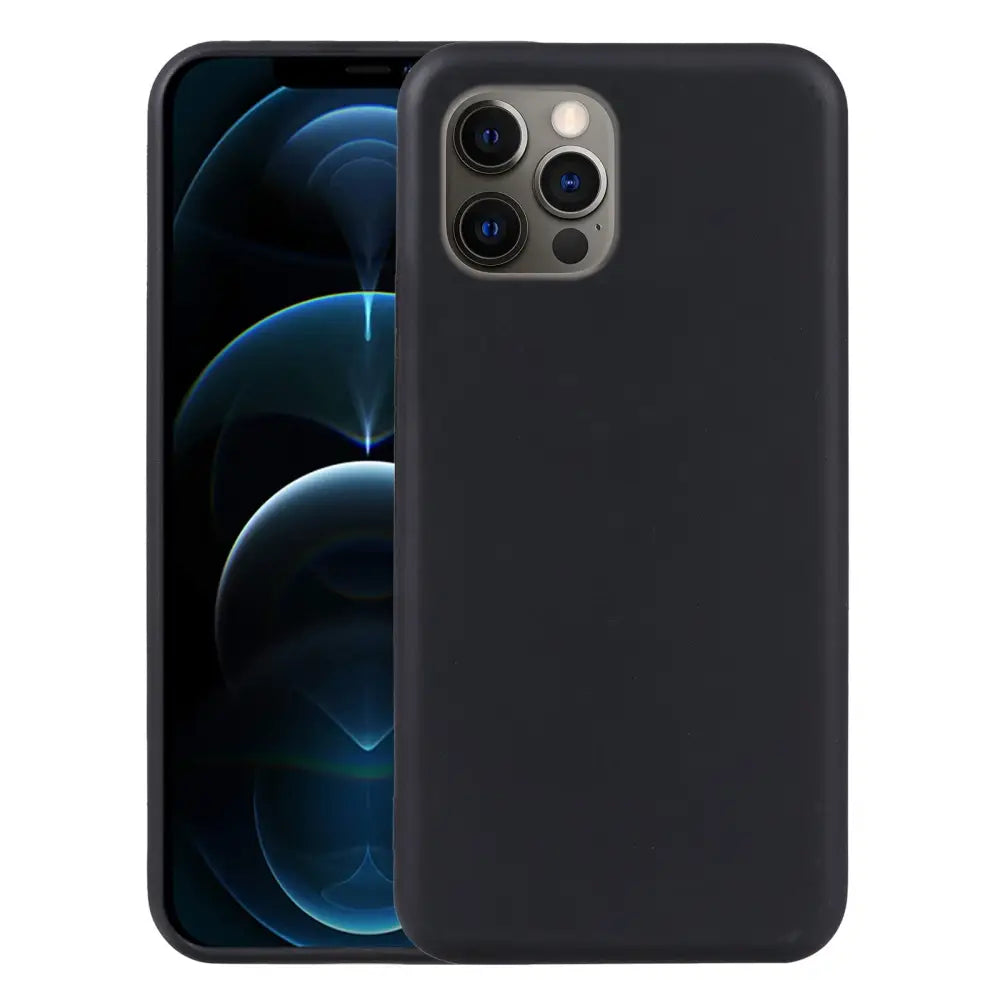iPhone 12 / 12 Pro Silikonikuori Musta