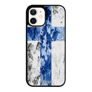 iPhone 12 suojakuoret - Painted Finnish Flag - Ei