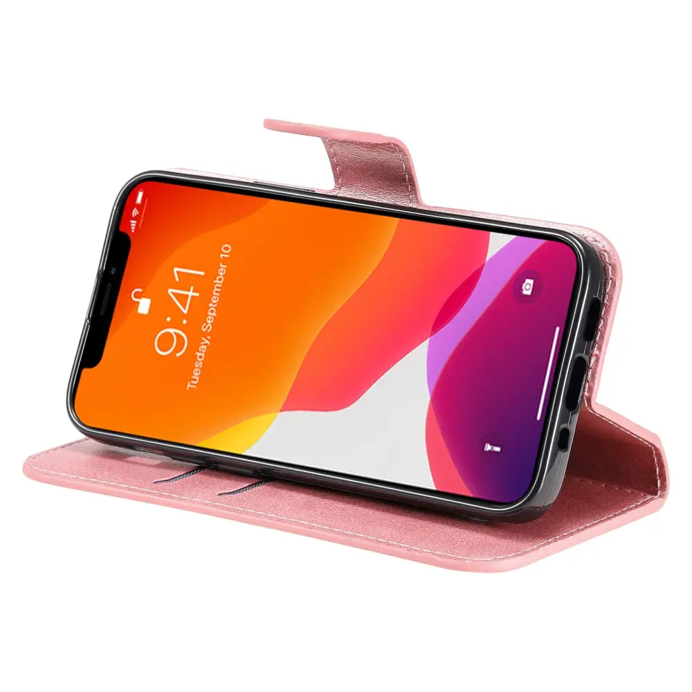 iPhone 13 Lompakko Suojakotelo - Ruusukulta