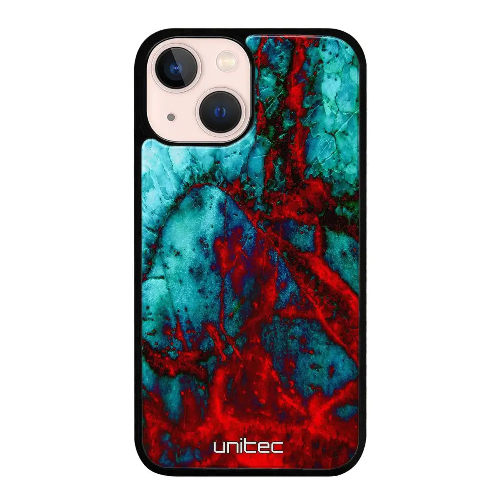 iPhone 13 Mini marmori suojakuoret - Blue Red Marble - Ei