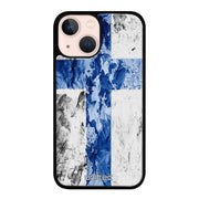 iPhone 13 Mini suojakuoret - Painted Finnish Flag - Ei