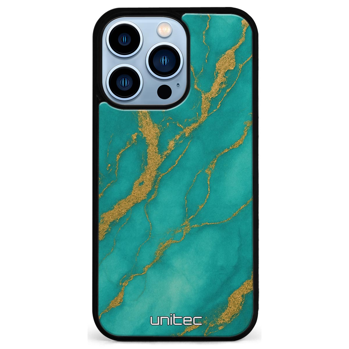 iPhone 13 Pro Max Suojakuoret Marmori – Turquoise Gold